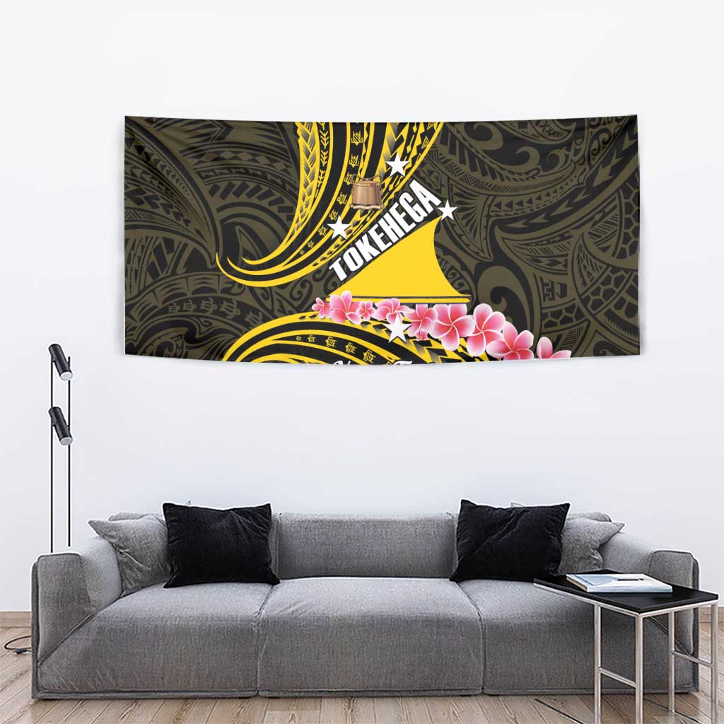 Personalised Tokelau Tokehega Day Tapestry Tokelauan Tatau Black Color LT14 - Polynesian Pride