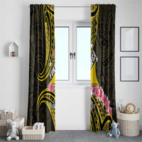 Personalised Tokelau Tokehega Day Window Curtain Tokelauan Tatau Black Color LT14 - Polynesian Pride