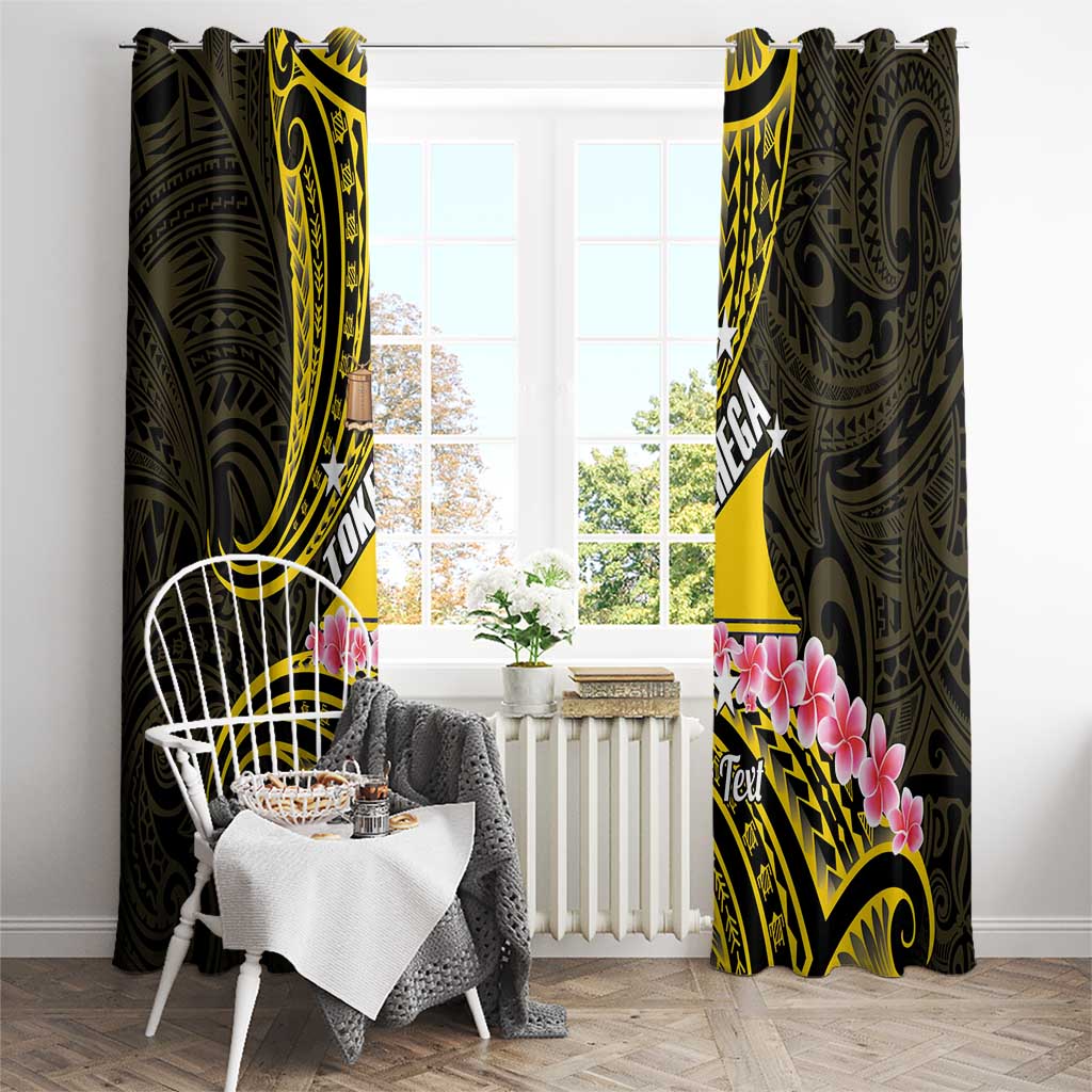 Personalised Tokelau Tokehega Day Window Curtain Tokelauan Tatau Black Color LT14 - Polynesian Pride