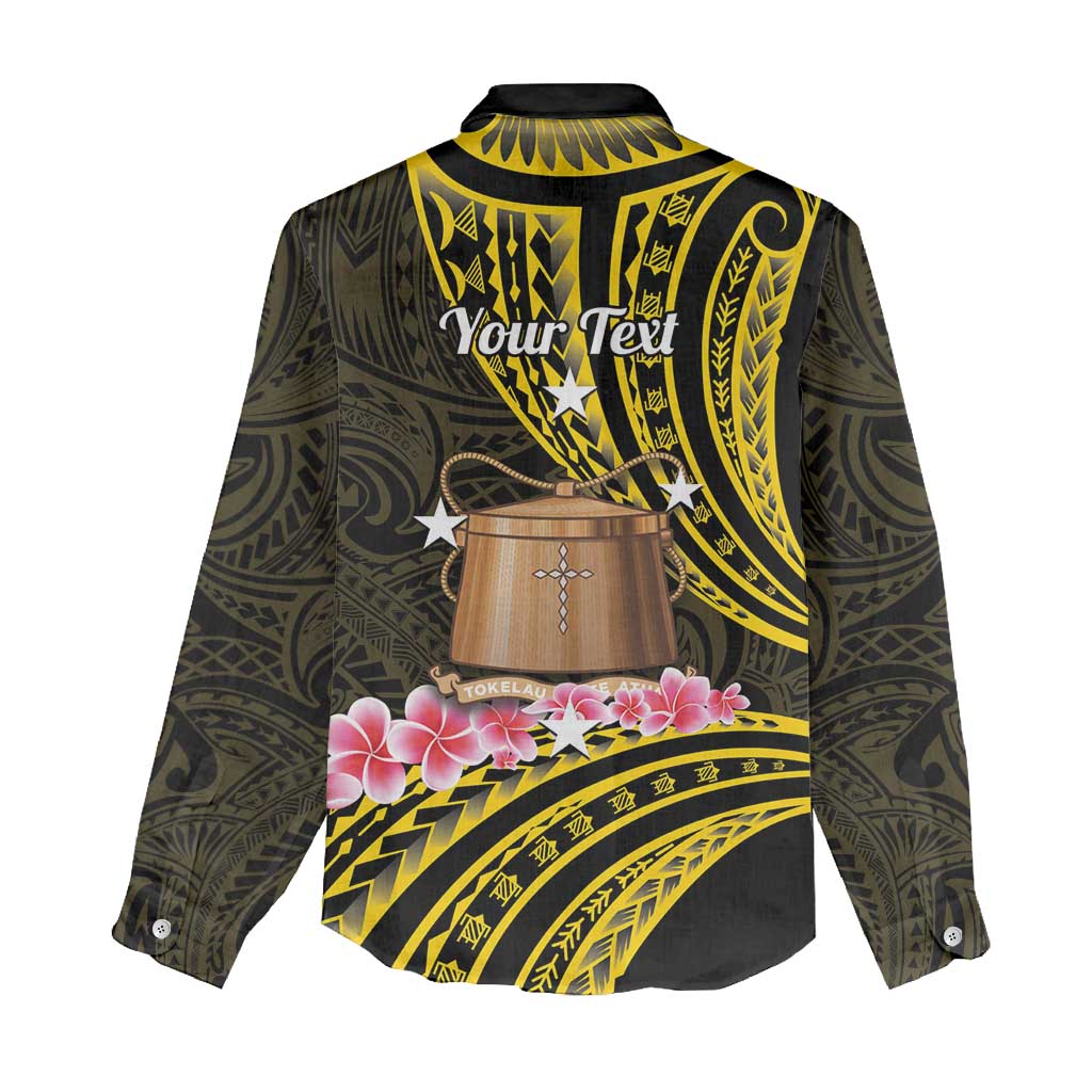 Personalised Tokelau Tokehega Day Women Casual Shirt Tokelauan Tatau Black Color LT14 - Polynesian Pride