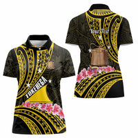 Personalised Tokelau Tokehega Day Women Polo Shirt Tokelauan Tatau Black Color LT14 - Polynesian Pride