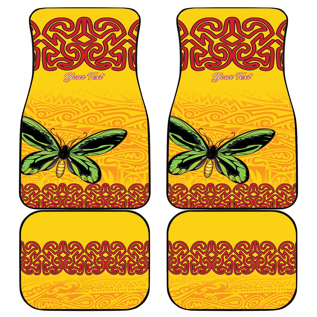 Personalised Tufi Tapa and Tattoo Festival Car Mats PNG Oro Butterfly Tapa Pattern LT14 - Polynesian Pride