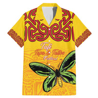 Personalised Tufi Tapa and Tattoo Festival Family Matching Mermaid Dress and Hawaiian Shirt PNG Oro Butterfly Tapa Pattern - Polynesian Pride