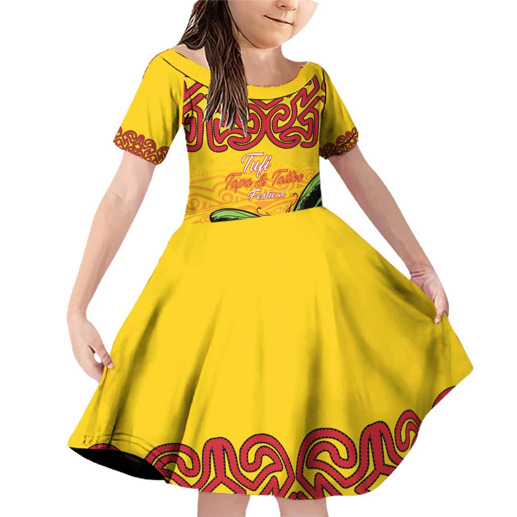 Personalised Tufi Tapa and Tattoo Festival Family Matching Off Shoulder Short Dress and Hawaiian Shirt PNG Oro Butterfly Tapa Pattern - Polynesian Pride