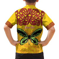 Personalised Tufi Tapa and Tattoo Festival Family Matching Puletasi and Hawaiian Shirt PNG Oro Butterfly Tapa Pattern - Polynesian Pride