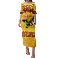 Personalised Tufi Tapa and Tattoo Festival Family Matching Puletasi and Hawaiian Shirt PNG Oro Butterfly Tapa Pattern - Polynesian Pride