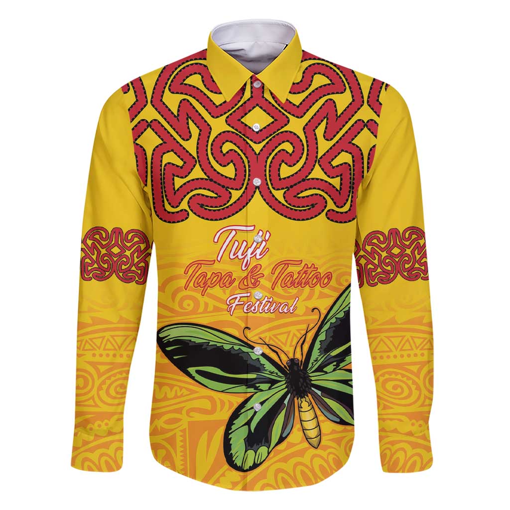 Personalised Tufi Tapa and Tattoo Festival Family Matching Short Sleeve Bodycon Dress and Hawaiian Shirt PNG Oro Butterfly Tapa Pattern - Polynesian Pride