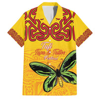 Personalised Tufi Tapa and Tattoo Festival Family Matching Tank Maxi Dress and Hawaiian Shirt PNG Oro Butterfly Tapa Pattern - Polynesian Pride