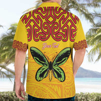Personalised Tufi Tapa and Tattoo Festival Hawaiian Shirt PNG Oro Butterfly Tapa Pattern - Polynesian Pride