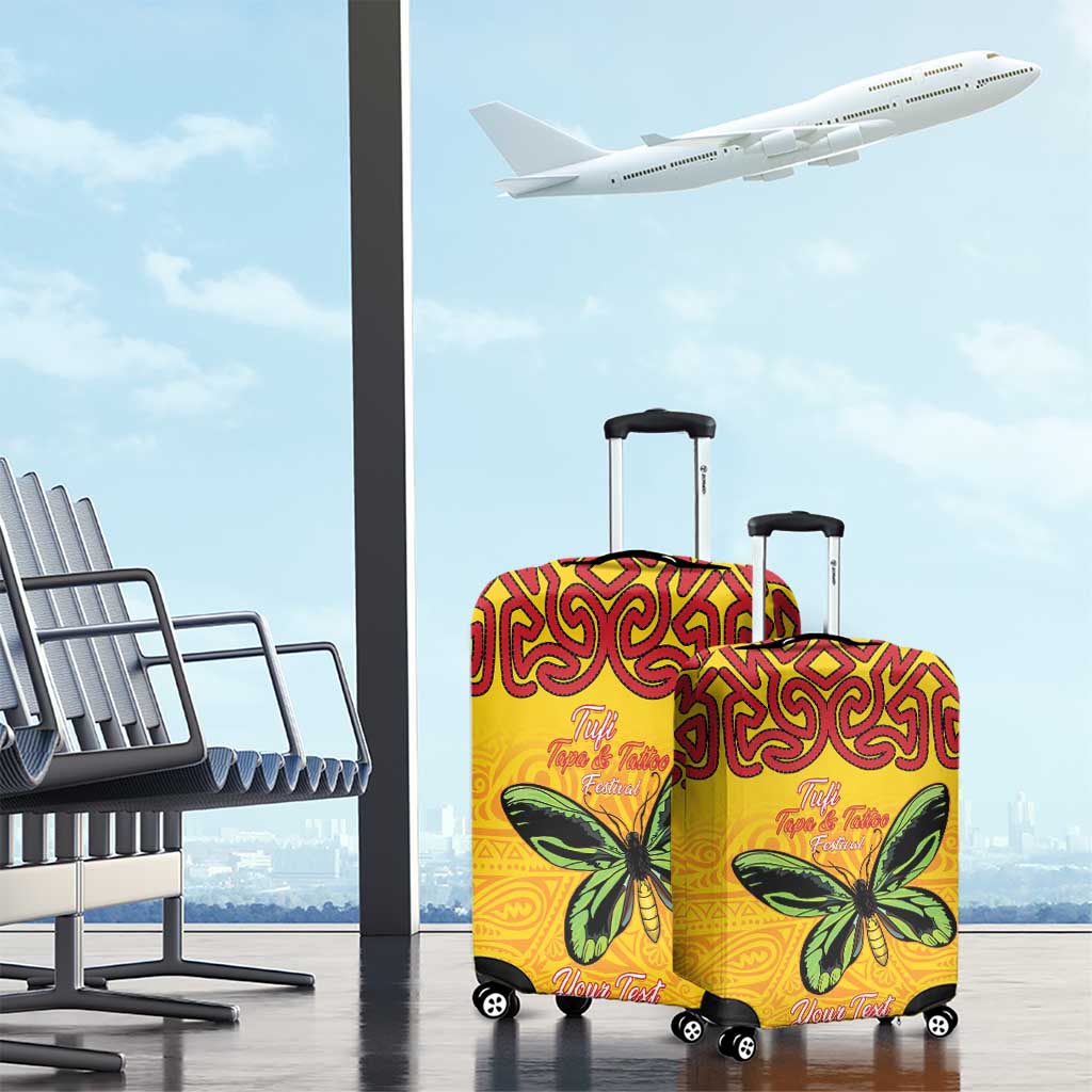 Personalised Tufi Tapa and Tattoo Festival Luggage Cover PNG Oro Butterfly Tapa Pattern - Polynesian Pride