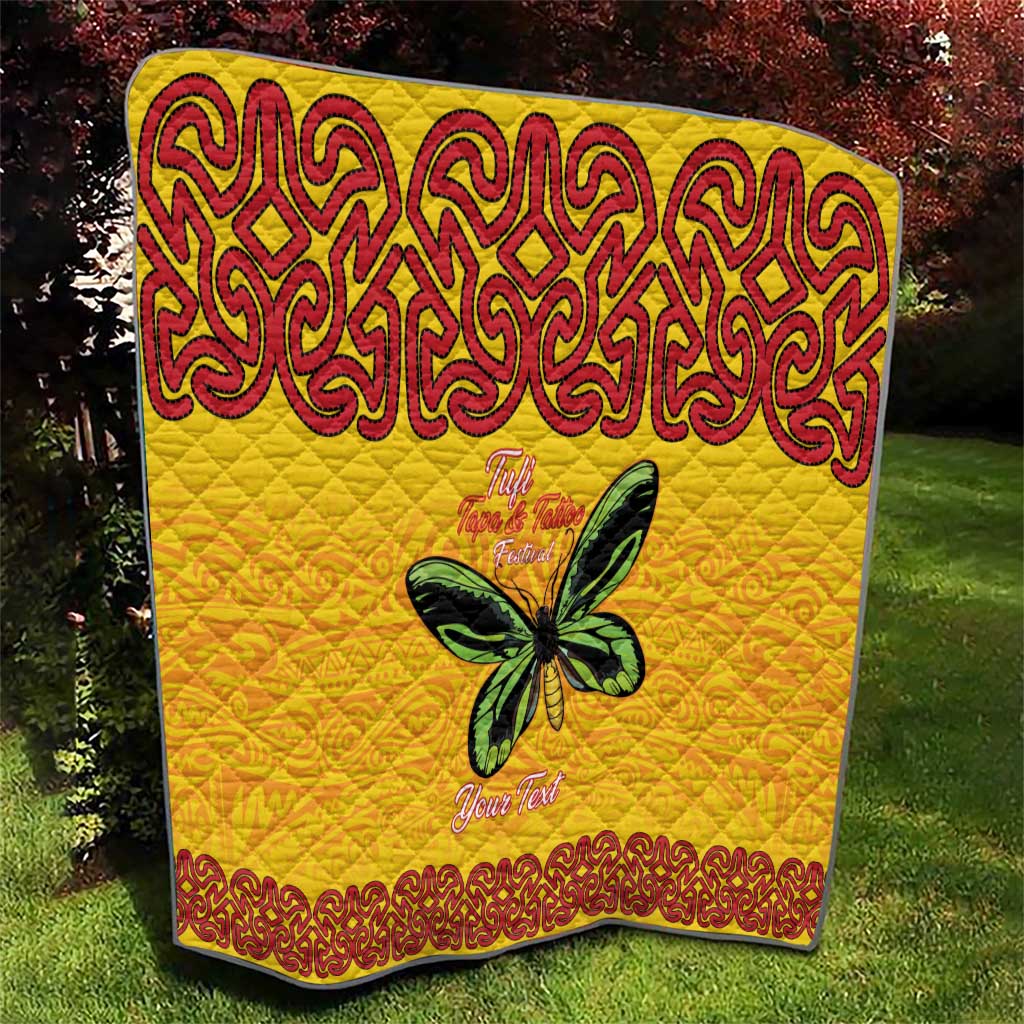 Personalised Tufi Tapa and Tattoo Festival Quilt PNG Oro Butterfly Tapa Pattern - Polynesian Pride