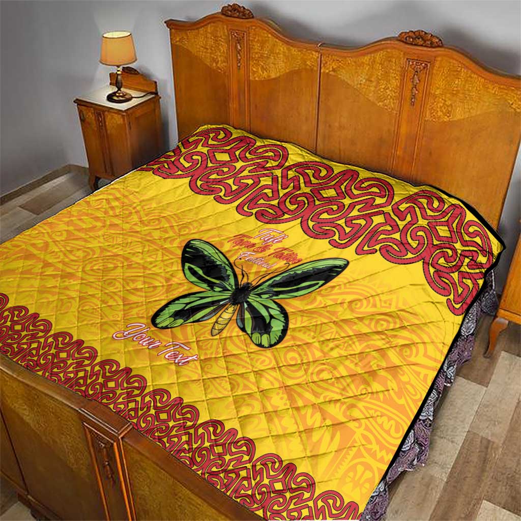 Personalised Tufi Tapa and Tattoo Festival Quilt PNG Oro Butterfly Tapa Pattern - Polynesian Pride