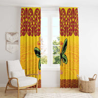 Personalised Tufi Tapa and Tattoo Festival Window Curtain PNG Oro Butterfly Tapa Pattern LT14 - Polynesian Pride