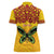 Personalised Tufi Tapa and Tattoo Festival Women Polo Shirt PNG Oro Butterfly Tapa Pattern - Polynesian Pride