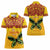 Personalised Tufi Tapa and Tattoo Festival Women Polo Shirt PNG Oro Butterfly Tapa Pattern - Polynesian Pride