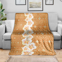 Personalised Tufi Tapa and Tattoo Festival Blanket Oro Tapa Cloth With Plumeria - Polynesian Pride