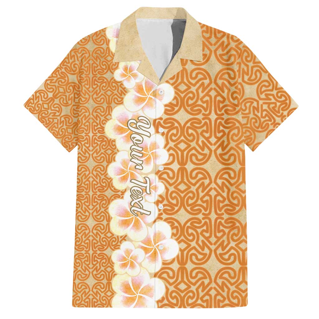 Personalised Tufi Tapa and Tattoo Festival Family Matching Off Shoulder Short Dress and Hawaiian Shirt Oro Tapa Cloth With Plumeria LT14 Dad's Shirt - Short Sleeve Brown - Polynesian Pride