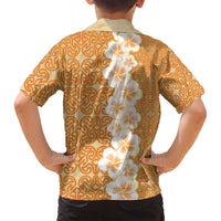 Personalised Tufi Tapa and Tattoo Festival Family Matching Puletasi and Hawaiian Shirt Oro Tapa Cloth With Plumeria LT14 - Polynesian Pride