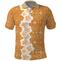 Personalised Tufi Tapa and Tattoo Festival Polo Shirt Oro Tapa Cloth With Plumeria - Polynesian Pride