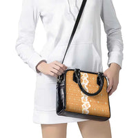 Personalised Tufi Tapa and Tattoo Festival Shoulder Handbag Oro Tapa Cloth With Plumeria LT14 - Polynesian Pride