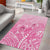 Personalised Polynesia Breast Cancer Awareness Area Rug No One Fights Alone Turtle Ribbon - Pink Version