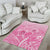 Personalised Polynesia Breast Cancer Awareness Area Rug No One Fights Alone Turtle Ribbon - Pink Version