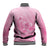 Personalised Polynesia Breast Cancer Awareness Baseball Jacket No One Fights Alone Turtle Ribbon - Pink Version