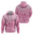 Personalised Polynesia Breast Cancer Awareness Hoodie No One Fights Alone Turtle Ribbon - Pink Version