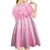 Personalised Polynesia Breast Cancer Awareness Kid Short Sleeve Dress No One Fights Alone Turtle Ribbon - Pink Version