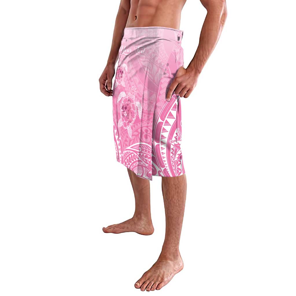 Personalised Polynesia Breast Cancer Awareness Lavalava No One Fights Alone Turtle Ribbon - Pink Version