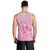 Personalised Polynesia Breast Cancer Awareness Men Tank Top No One Fights Alone Turtle Ribbon - Pink Version