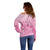 Personalised Polynesia Breast Cancer Awareness Off Shoulder Sweater No One Fights Alone Turtle Ribbon - Pink Version