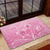 Personalised Polynesia Breast Cancer Awareness Rubber Doormat No One Fights Alone Turtle Ribbon - Pink Version