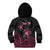 Personalised Polynesia Breast Cancer Awareness Kid Hoodie No One Fights Alone Turtle Ribbon - Black Version