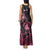 Personalised Polynesia Breast Cancer Awareness Tank Maxi Dress No One Fights Alone Turtle Ribbon - Black Version