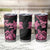 Personalised Polynesia Breast Cancer Awareness Tumbler Cup No One Fights Alone Turtle Ribbon - Black Version