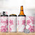 Personalised Polynesia Breast Cancer Awareness 4 in 1 Can Cooler Tumbler No One Fights Alone Turtle Ribbon - White Version