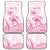 Personalised Polynesia Breast Cancer Awareness Car Mats No One Fights Alone Turtle Ribbon - White Version