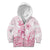 Personalised Polynesia Breast Cancer Awareness Kid Hoodie No One Fights Alone Turtle Ribbon - White Version