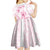 Personalised Polynesia Breast Cancer Awareness Kid Short Sleeve Dress No One Fights Alone Turtle Ribbon - White Version