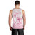 Personalised Polynesia Breast Cancer Awareness Men Tank Top No One Fights Alone Turtle Ribbon - White Version