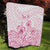 Personalised Polynesia Breast Cancer Awareness Quilt No One Fights Alone Turtle Ribbon - White Version