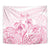 Personalised Polynesia Breast Cancer Awareness Tapestry No One Fights Alone Turtle Ribbon - White Version