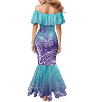 Polynesia Suicide Prevention Month Family Matching Mermaid Dress and Hawaiian Shirt Butterfly Purple And Teal Ribbon Tomorrow Needs You LT14 - Polynesian Pride