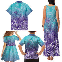 Polynesia Suicide Prevention Month Family Matching Tank Maxi Dress and Hawaiian Shirt Butterfly Purple And Teal Ribbon Tomorrow Needs You LT14 - Polynesian Pride