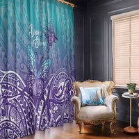 Polynesia Suicide Prevention Month Window Curtain Butterfly Purple And Teal Ribbon Tomorrow Needs You