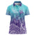 Polynesia Suicide Prevention Month Women Polo Shirt Butterfly Purple And Teal Ribbon Tomorrow Needs You