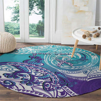 Personalised New Zealand Suicide Prevention Month Round Carpet You Matter NZ Fern With Maori Koru Lizard