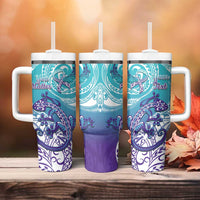 Personalised New Zealand Suicide Prevention Month Tumbler With Handle You Matter NZ Fern With Maori Koru Lizard