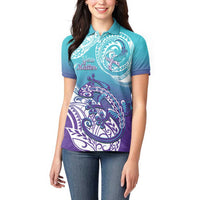 Personalised New Zealand Suicide Prevention Month Women Polo Shirt You Matter NZ Fern With Maori Koru Lizard